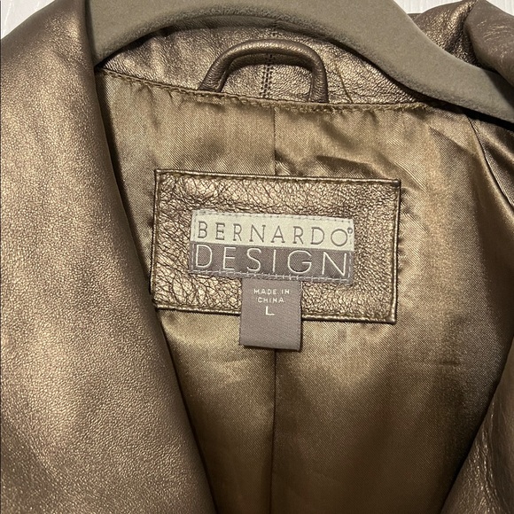 Bernardo Design Genuine Leather Zipper Jacket - Picture 3 of 6